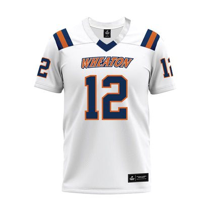 Wheaton IL - NCAA Football : Zeke Harris - White Premium Football Jersey-0