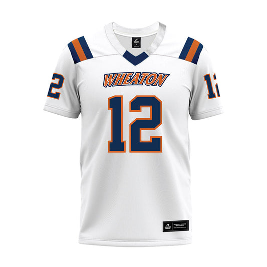 Wheaton IL - NCAA Football : Zeke Harris - White Premium Football Jersey-0