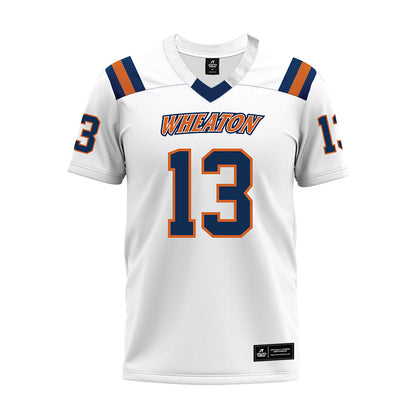 Wheaton IL - NCAA Football : David Harvin II - White Premium Football Jersey-0