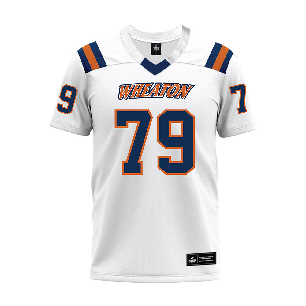 Wheaton IL - NCAA Football : Jake Weber - White Premium Football Jersey-0