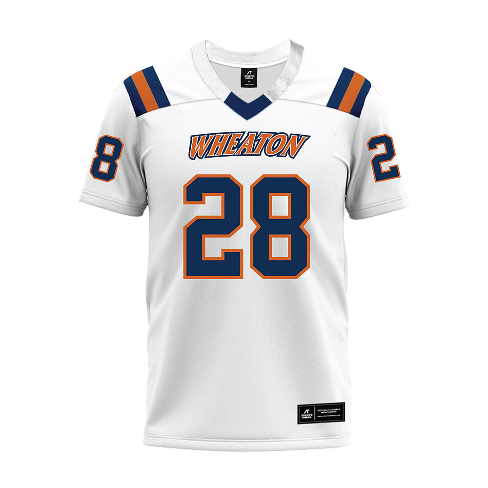 Wheaton IL - NCAA Football : Nate Tofilon - White Premium Football Jersey-0