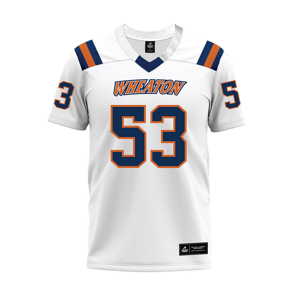 Wheaton IL - NCAA Football : Owen Downing - White Premium Football Jersey-0
