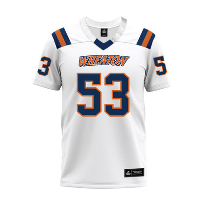 Wheaton IL - NCAA Football : Owen Downing - White Premium Football Jersey-0