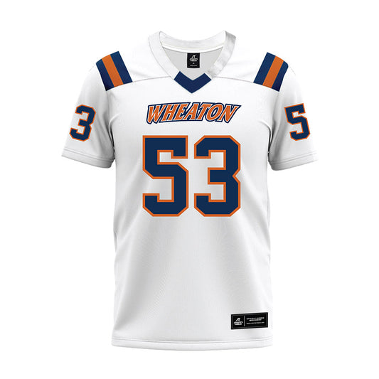 Wheaton IL - NCAA Football : Owen Downing - White Premium Football Jersey-0