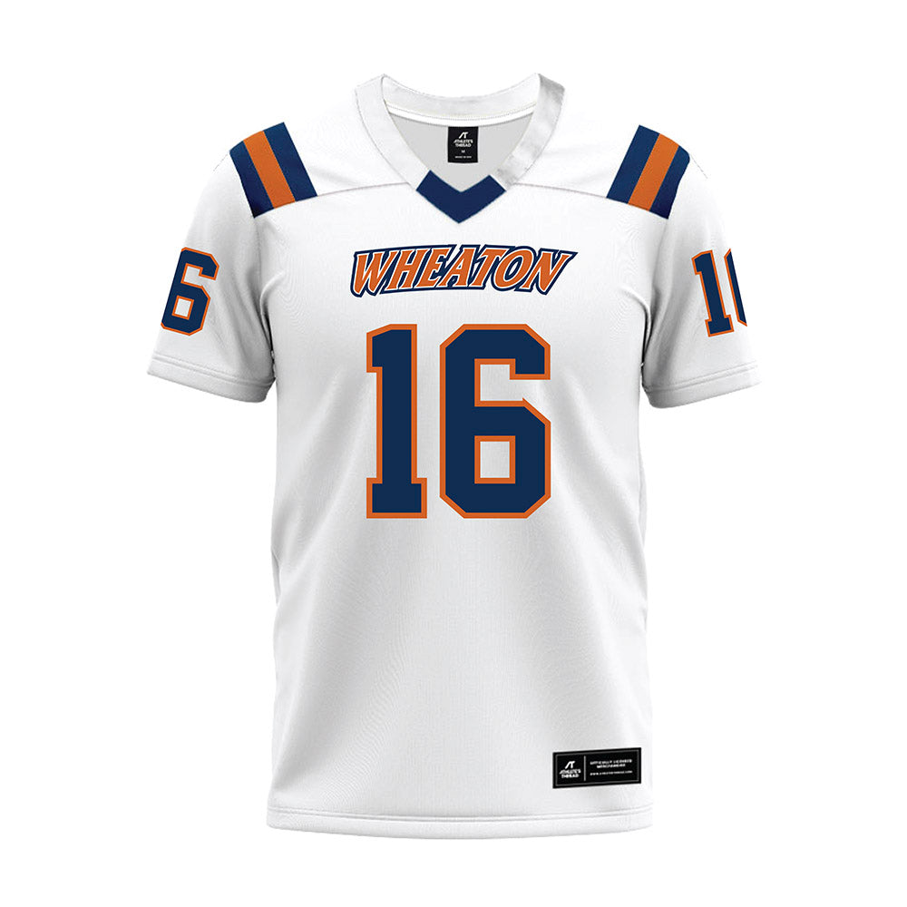 Wheaton IL - NCAA Football : Rich Schilling - White Premium Football Jersey-0