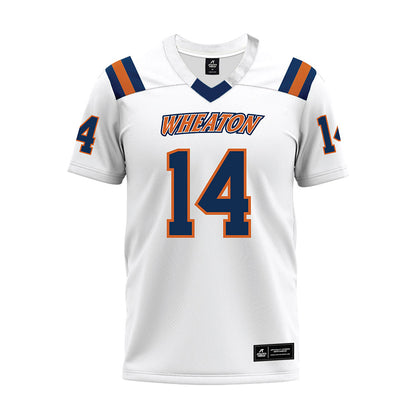 Wheaton IL - NCAA Football : Reid Black - White Premium Football Jersey-0