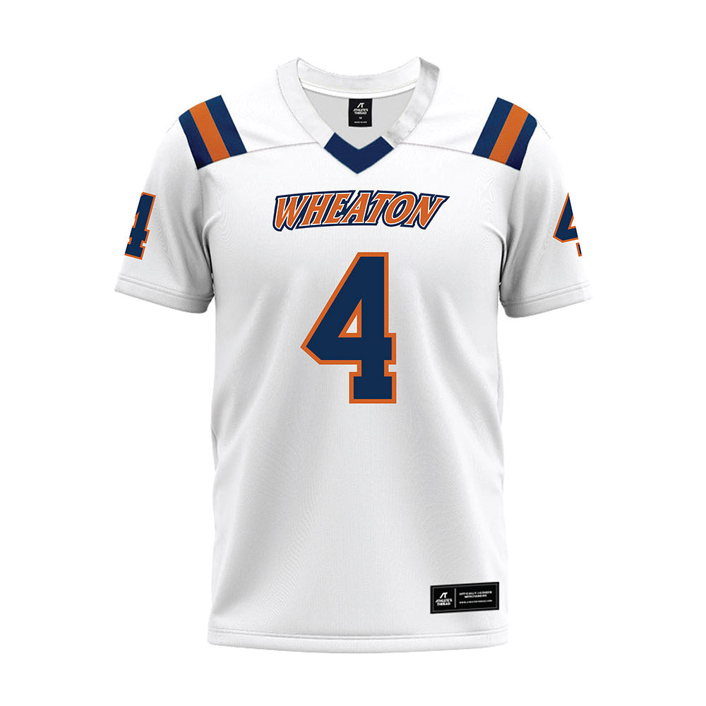 Wheaton IL - NCAA Football : Seth Kortenhoeven - White Premium Football Jersey-0