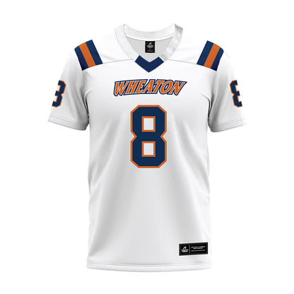 Wheaton IL - NCAA Football : Luca Torti - White Premium Football Jersey-0