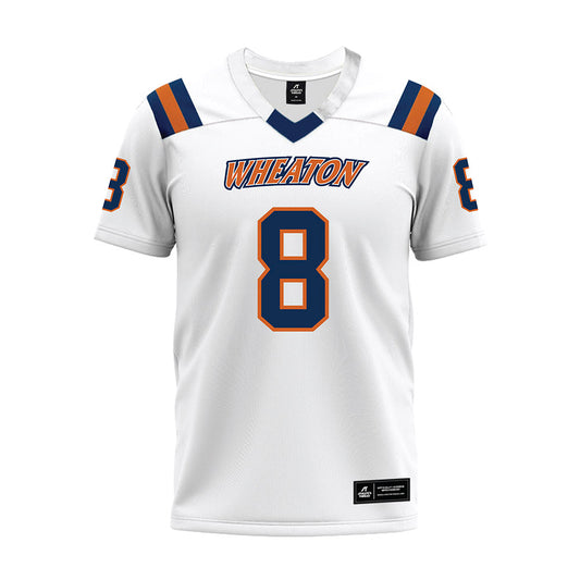 Wheaton IL - NCAA Football : Luca Torti - White Premium Football Jersey-0