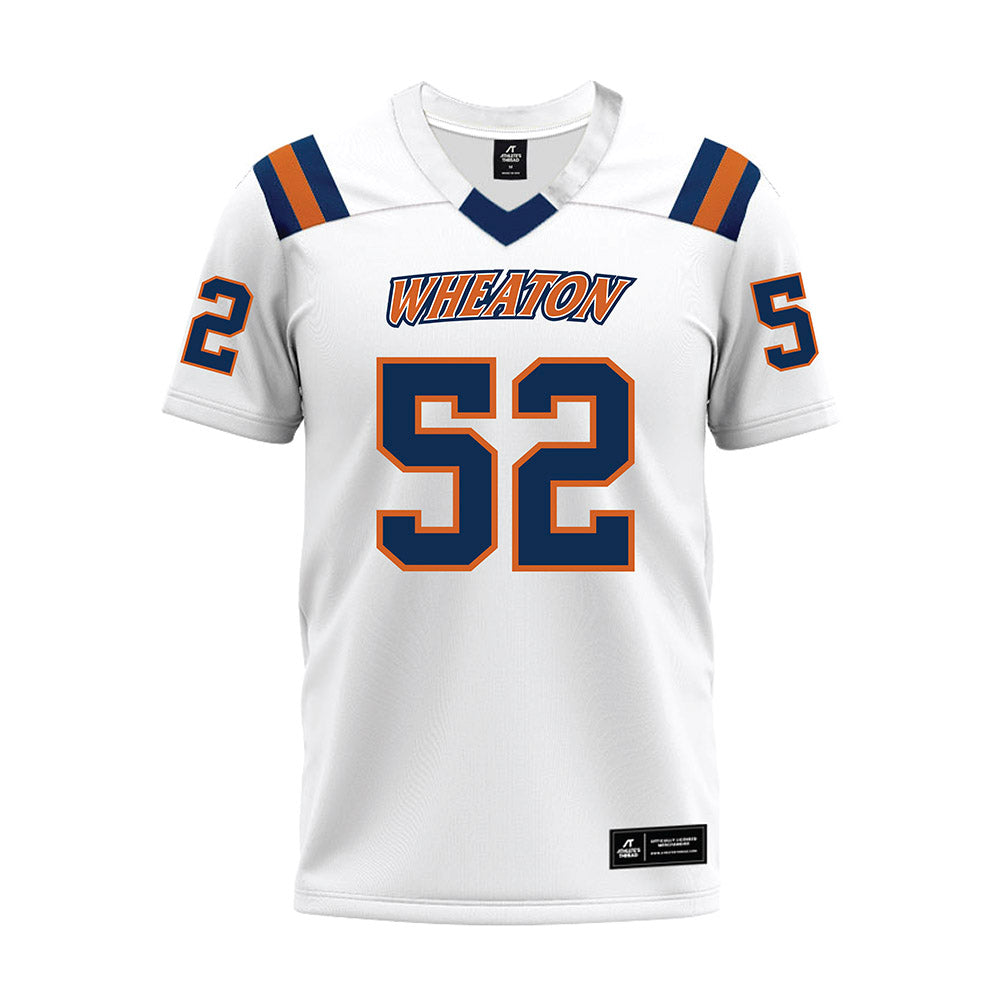 Wheaton IL - NCAA Football : Jaxon Powell - White Premium Football Jersey-0