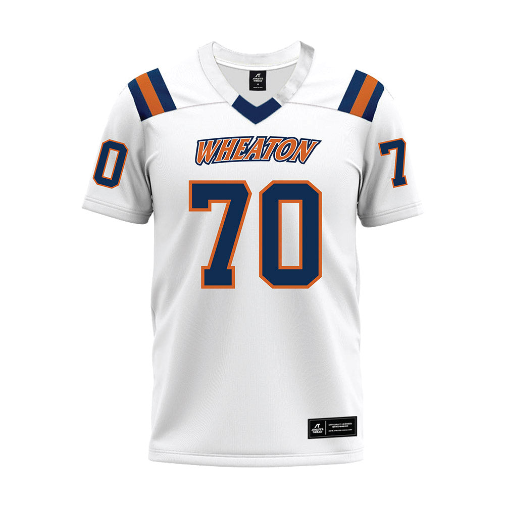 Wheaton IL - NCAA Football : Cole Schminski - White Premium Football Jersey-0