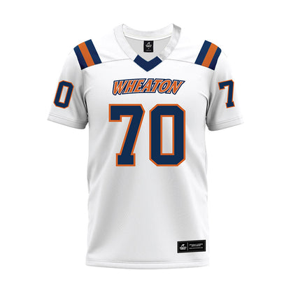 Wheaton IL - NCAA Football : Cole Schminski - White Premium Football Jersey-0