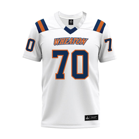 Wheaton IL - NCAA Football : Cole Schminski - White Premium Football Jersey-0