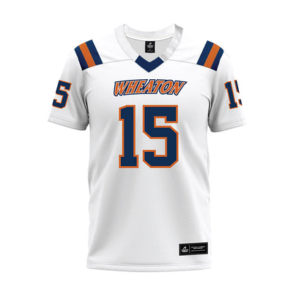 Wheaton IL - NCAA Football : Anthony Barbar - White Premium Football Jersey-0