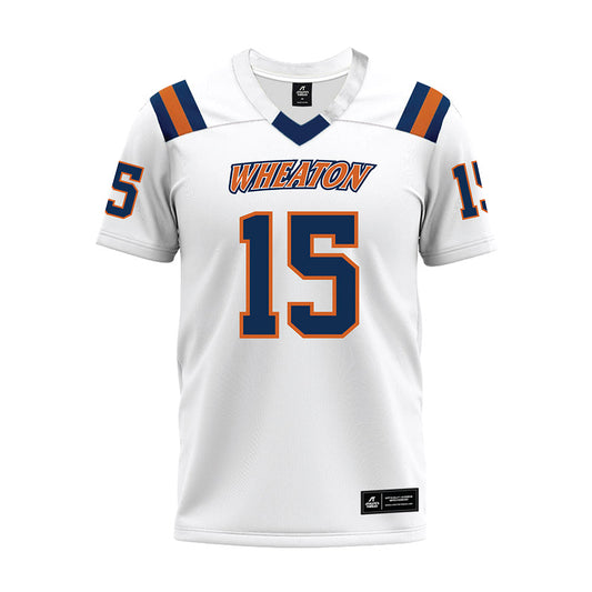 Wheaton IL - NCAA Football : Anthony Barbar - White Premium Football Jersey-0