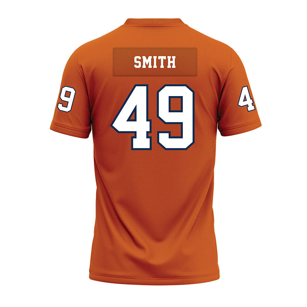 Wheaton IL - NCAA Football : Josiah Smith - Orange Premium Football Jersey-1
