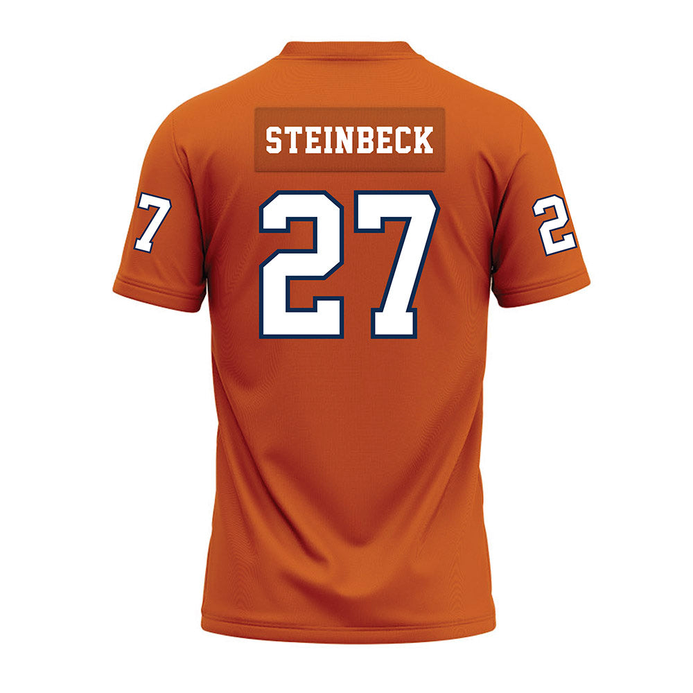 Wheaton IL - NCAA Football : Justin Steinbeck - Orange Premium Football Jersey-1