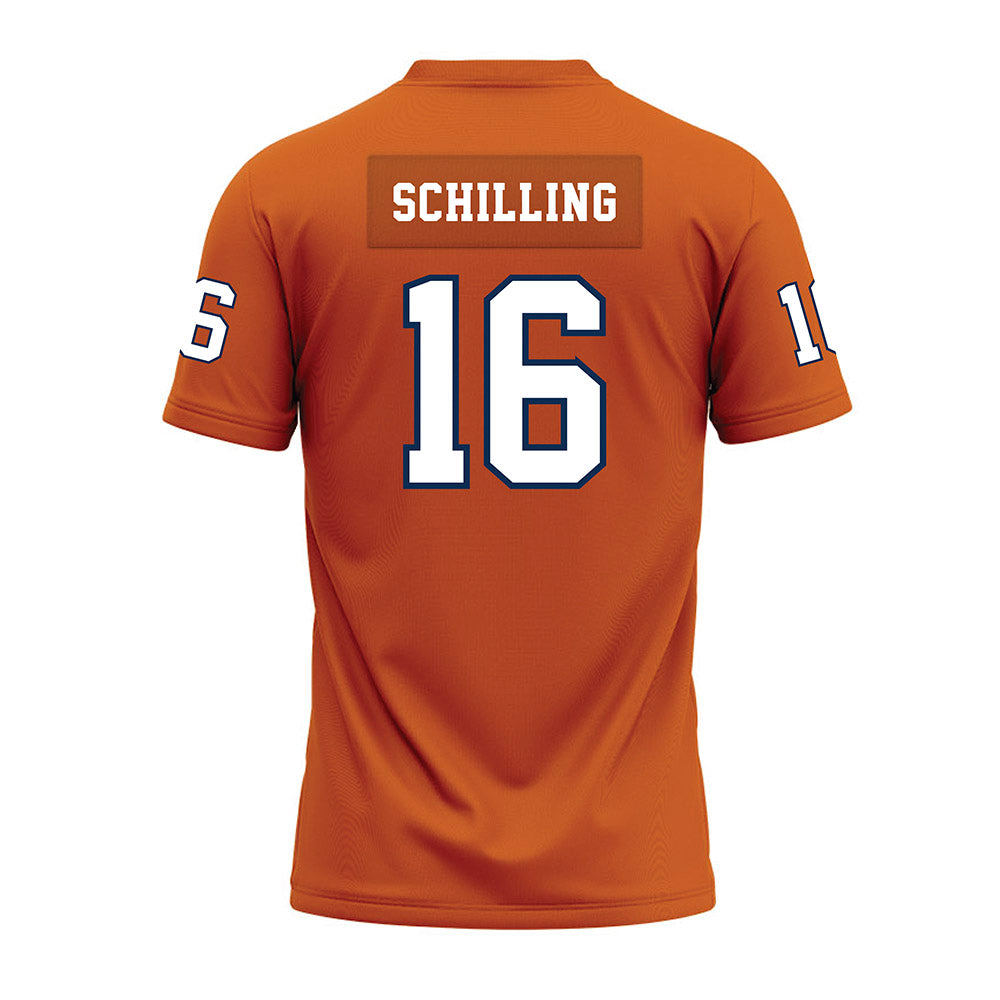 Wheaton IL - NCAA Football : Rich Schilling - Orange Premium Football Jersey-1