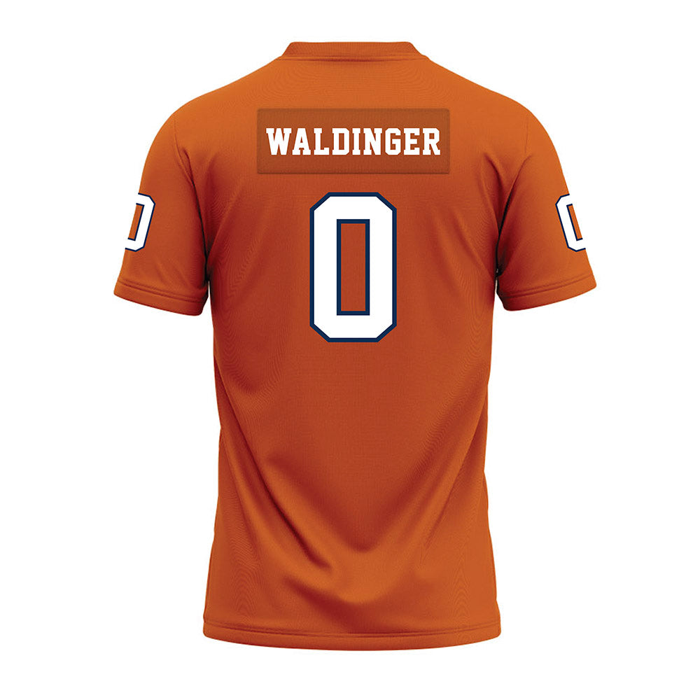 Wheaton IL - NCAA Football : Jake Waldinger - Orange Premium Football Jersey-1