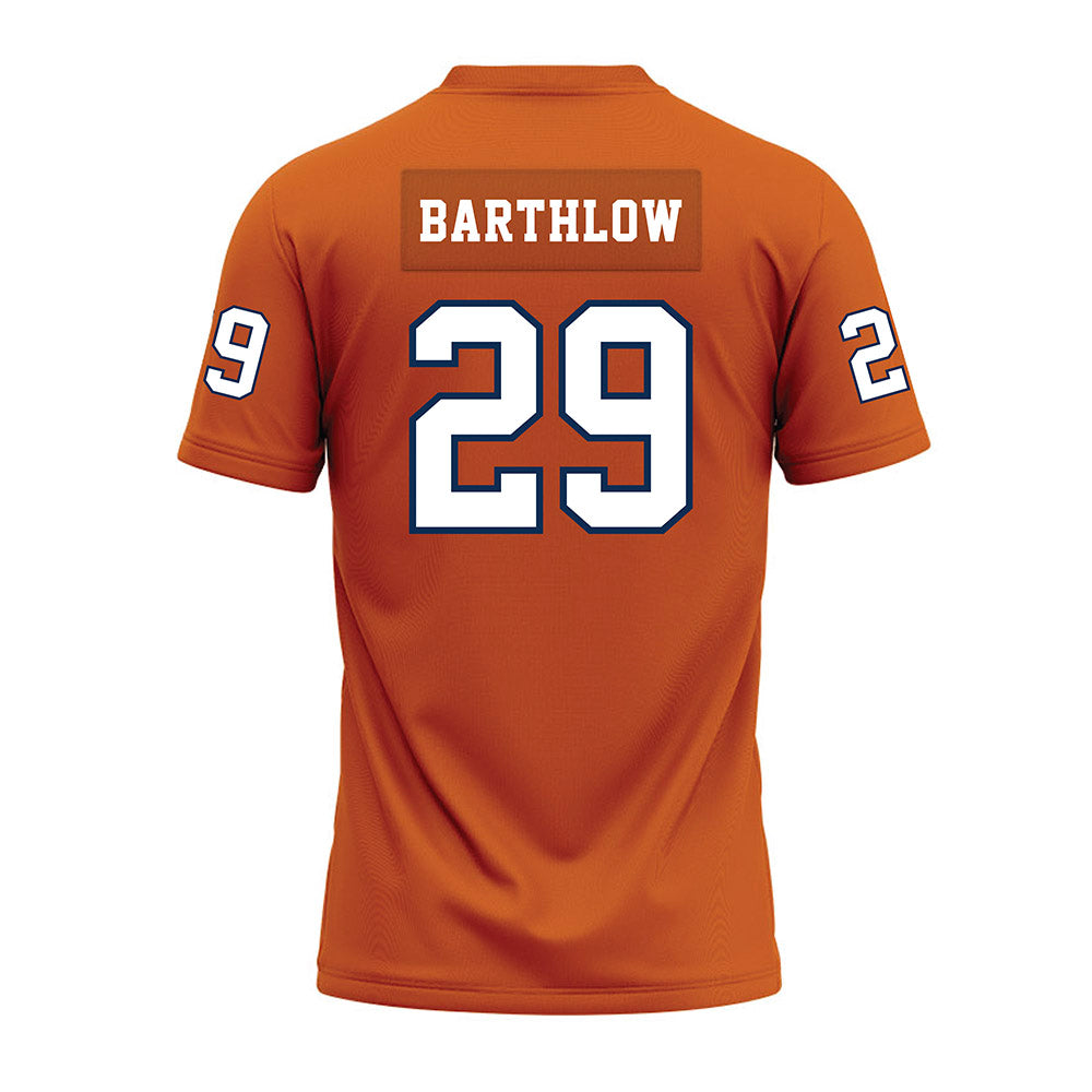 Wheaton IL - NCAA Football : Cal Barthlow - Orange Premium Football Jersey-1