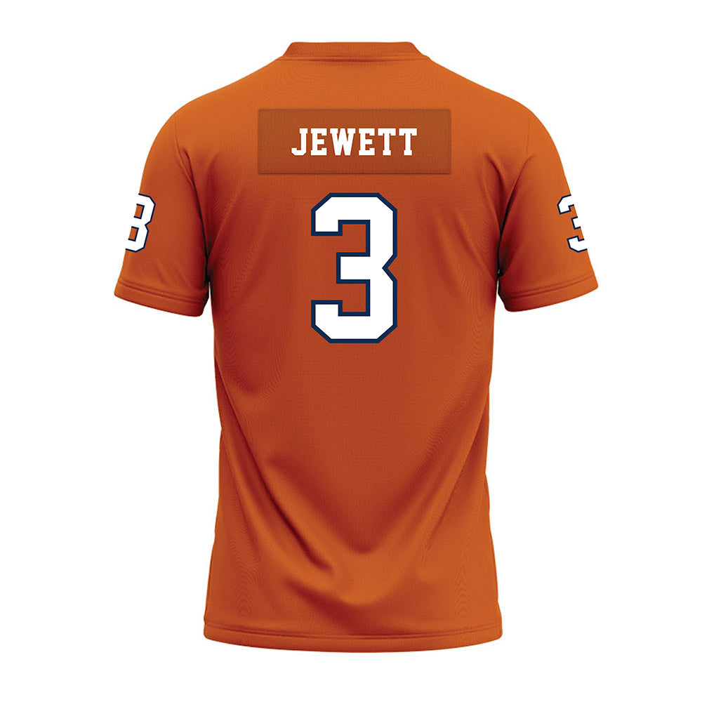 Wheaton IL - NCAA Football : Whit Jewett - Orange Premium Football Jersey-1