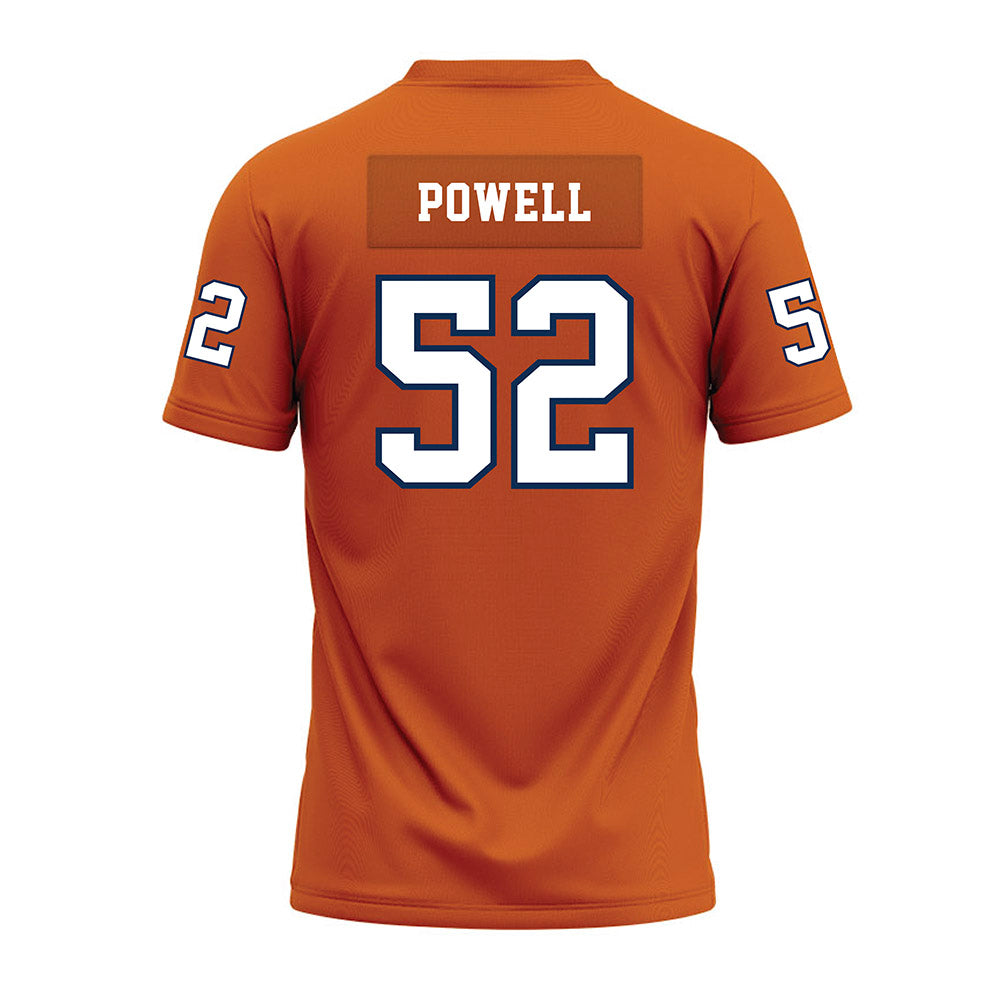 Wheaton IL - NCAA Football : Jaxon Powell - Orange Premium Football Jersey-1