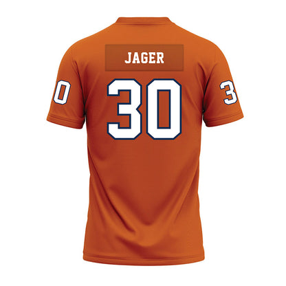 Wheaton IL - NCAA Football : Kenny Jager - Orange Premium Football Jersey-1