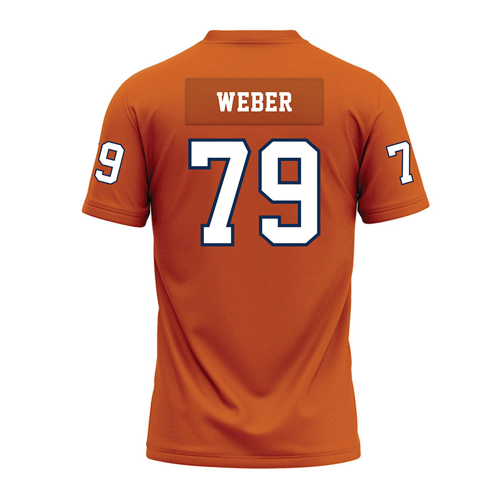 Wheaton IL - NCAA Football : Jake Weber - Orange Premium Football Jersey-1