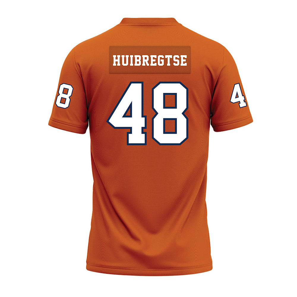 Wheaton IL - NCAA Football : John Huibregtse - Orange Premium Football Jersey-1
