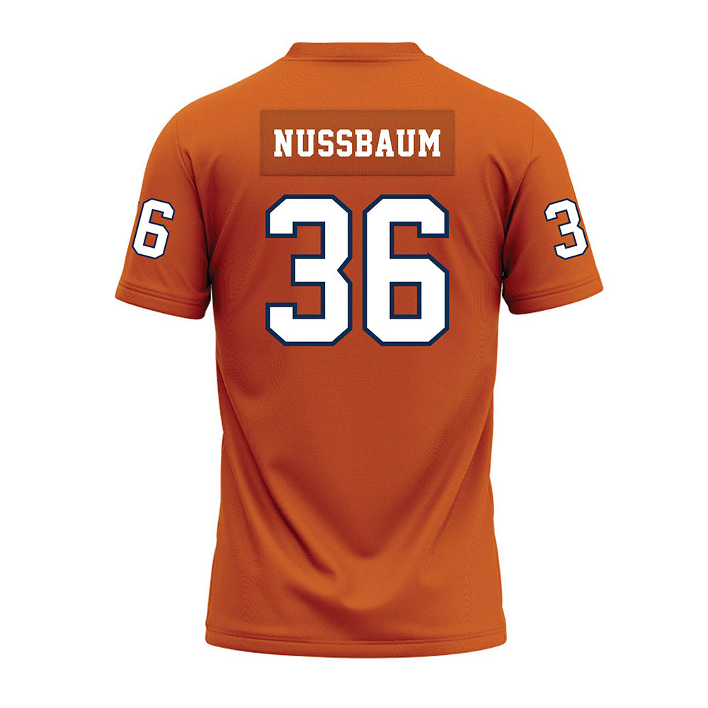 Wheaton IL - NCAA Football : Daniel Nussbaum - Orange Premium Football Jersey-1