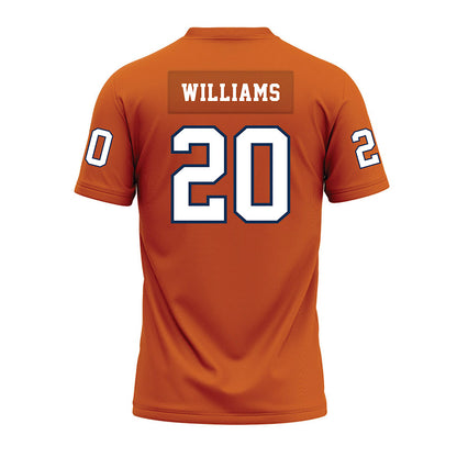 Wheaton IL - NCAA Football : Malachi Williams - Orange Premium Football Jersey-1