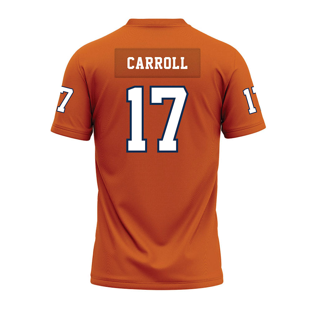 Wheaton IL - NCAA Football : Xander Carroll - Orange Premium Football Jersey-1