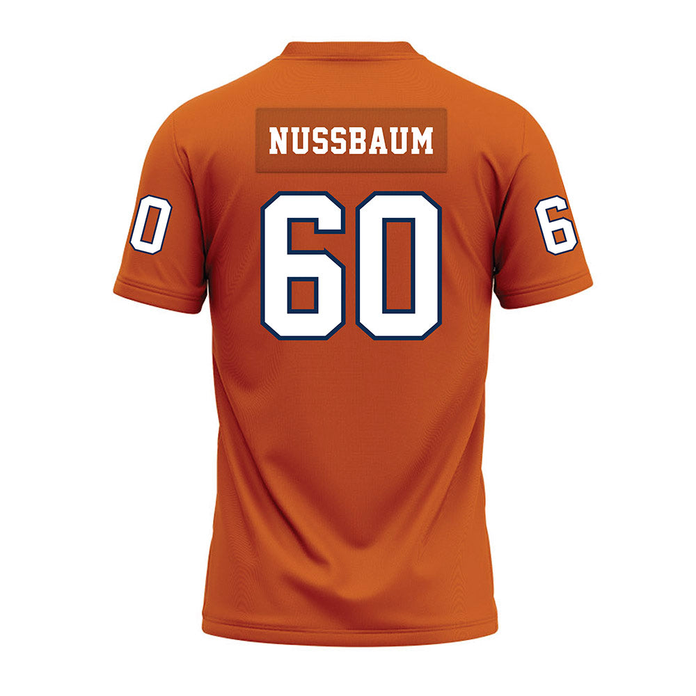 Wheaton IL - NCAA Football : David Nussbaum - Orange Premium Football Jersey-1