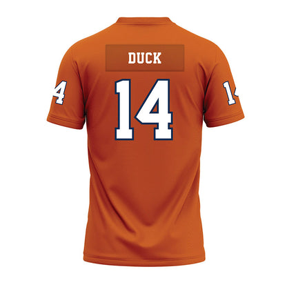 Wheaton IL - NCAA Football : Charlie Duck - Orange Premium Football Jersey-1