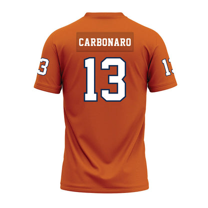 Wheaton IL - NCAA Football : Gianluca Carbonaro - Orange Premium Football Jersey-1