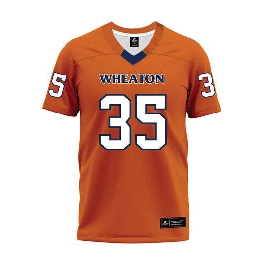 Wheaton IL - NCAA Football : Aaron Nussbaum - Orange Premium Football Jersey-0