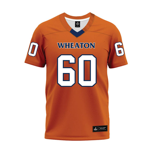 Wheaton IL - NCAA Football : David Nussbaum - Orange Premium Football Jersey-0