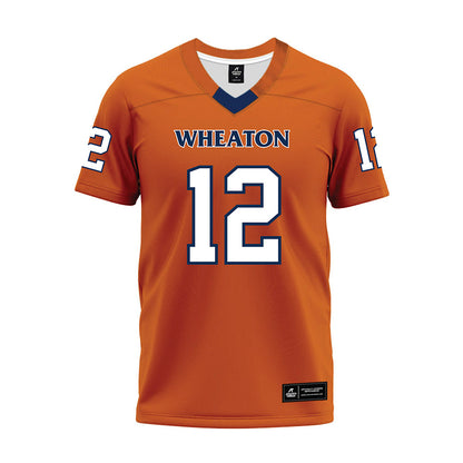 Wheaton IL - NCAA Football : Zeke Harris - Orange Premium Football Jersey-0