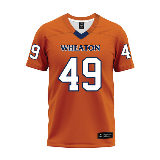 Wheaton IL - NCAA Football : Josiah Smith - Orange Premium Football Jersey-0