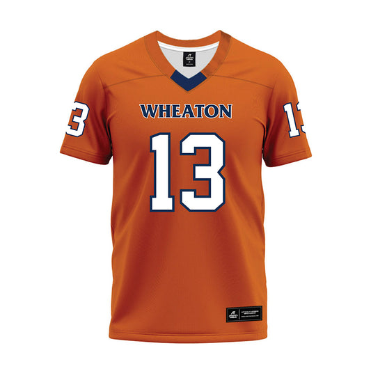 Wheaton IL - NCAA Football : Gianluca Carbonaro - Orange Premium Football Jersey-0