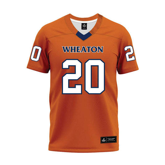 Wheaton IL - NCAA Football : Malachi Williams - Orange Premium Football Jersey-0