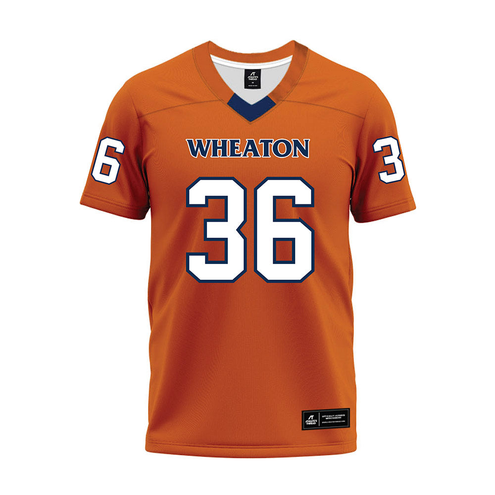Wheaton IL - NCAA Football : Daniel Nussbaum - Orange Premium Football Jersey-0