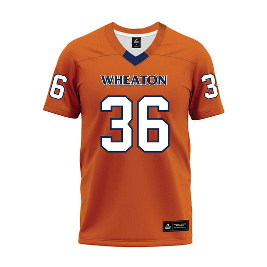 Wheaton IL - NCAA Football : Daniel Nussbaum - Orange Premium Football Jersey-0