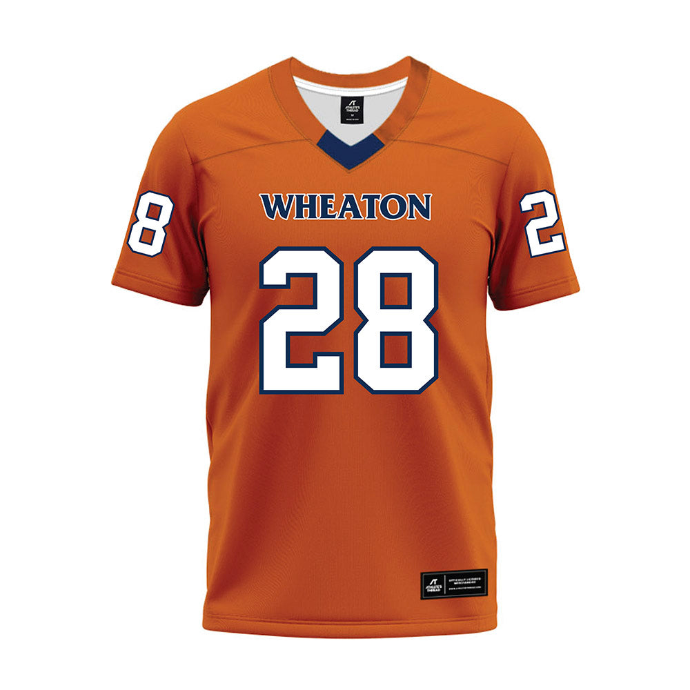 Wheaton IL - NCAA Football : Nate Tofilon - Orange Premium Football Jersey-0