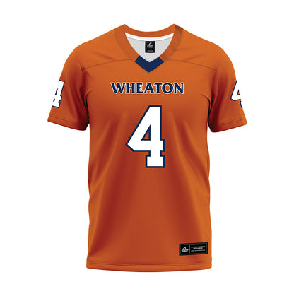 Wheaton IL - NCAA Football : Seth Kortenhoeven - Orange Premium Football Jersey-0