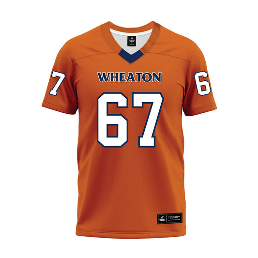 Wheaton IL - NCAA Football : Soren Gaston - Orange Premium Football Jersey-0