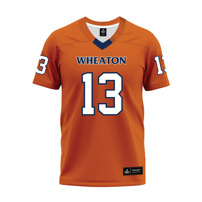 Wheaton IL - NCAA Football : Gianluca Carbonaro - Orange Premium Football Jersey-0