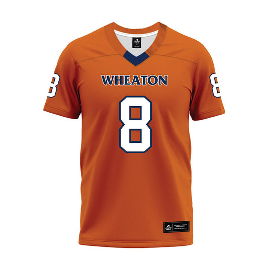 Wheaton IL - NCAA Football : Zeke Harris - Orange Premium Football Jersey-0