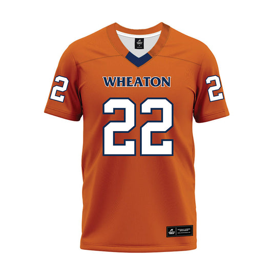 Wheaton IL - NCAA Football : Trace Parrish - Orange Premium Football Jersey-0