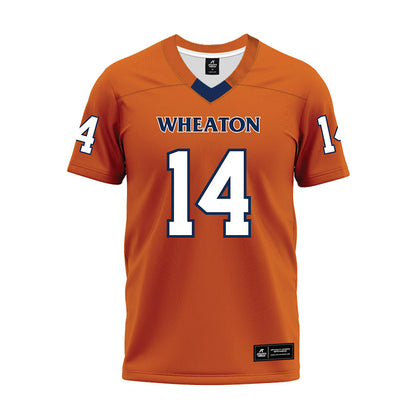 Wheaton IL - NCAA Football : Charlie Duck - Orange Premium Football Jersey-0